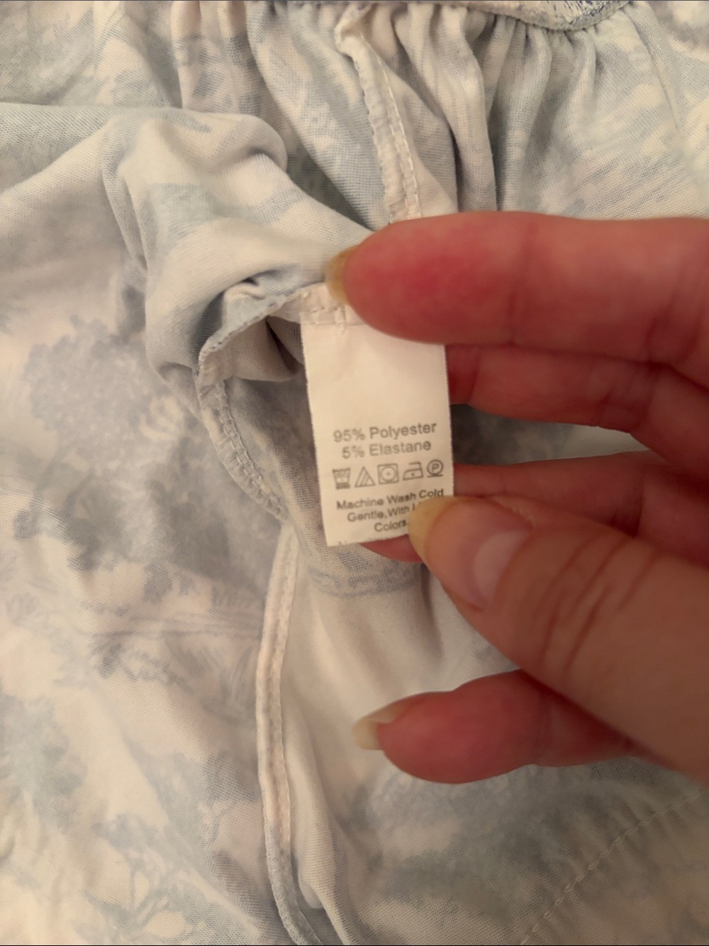 Blue & White Toile Short Pajama Set - Classic Sleepwear - Picture 14 of 14